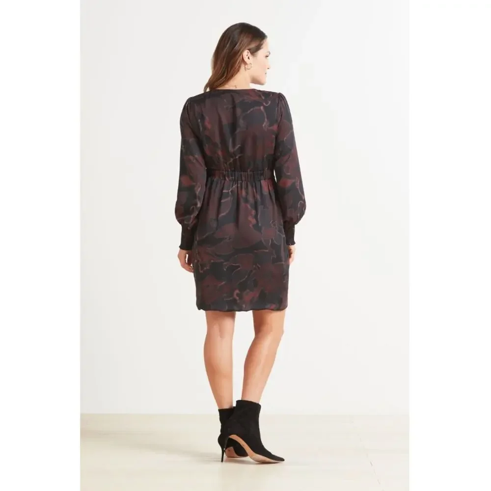 Allison Joy EVEREVE Sascha Surplice Mini Dress Tulip Hem Long Sleeve, XS - Picture 5 of 12
